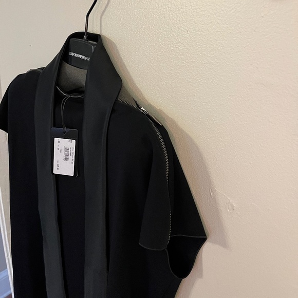 Emporio Armani Zip-Neck Milano Jersey Midi Dress - Picture 11 of 13